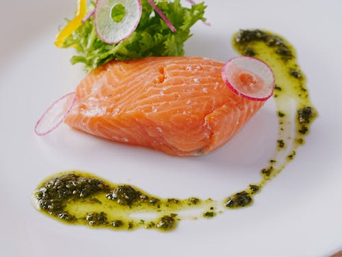 銀鮭のコンフィ