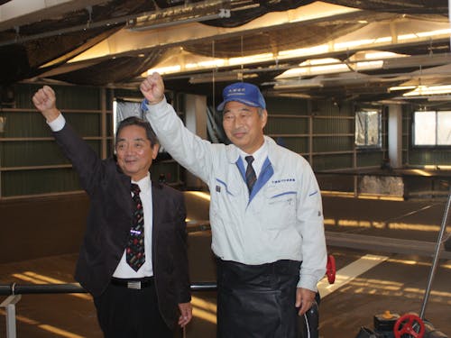 一緒に働く職員(九頭竜川中部漁業協同組合)