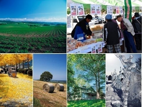 上段:端野自治区農業部門 /下段:北見市内景観