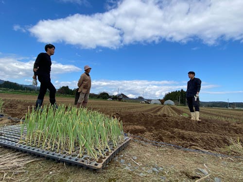 遊ぶ広報の様子(地元農家さんとの農業体験)