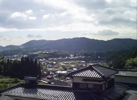 移住者用住宅の2階からの景色