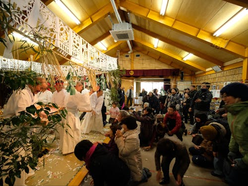 地域住民として地域の行事に参加する。