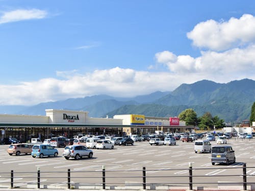 まちなかにはスーパーや総合病院が揃う