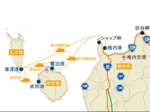 礼文までの地図2