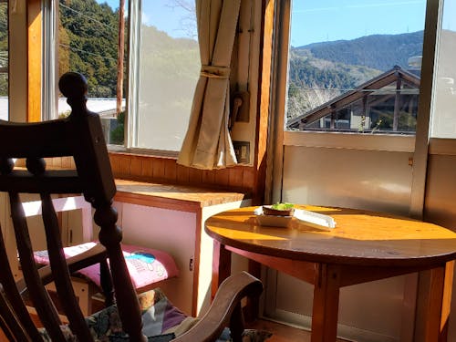 山を眺めてコーヒータイム