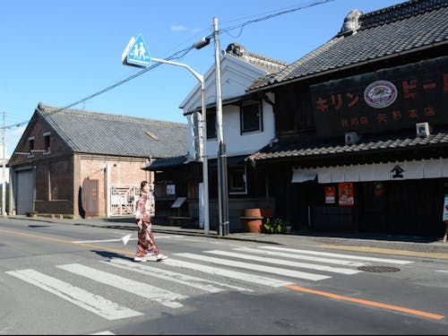 歴史を感じる桐生の街並み