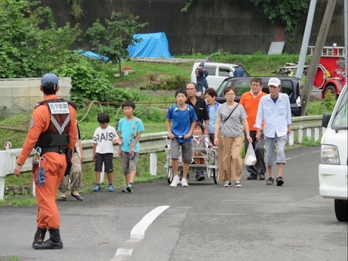 住民総出で実施した避難訓練