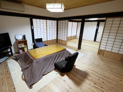 自然と調和したリビング