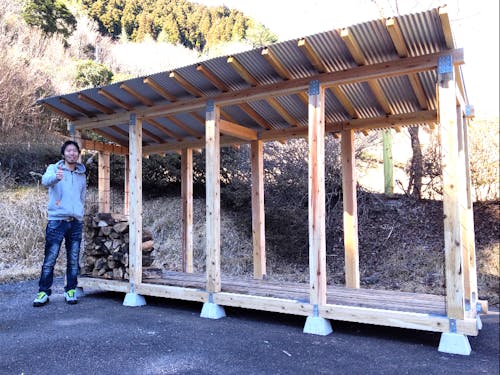 未経験でも、薪小屋をつくっちゃいました