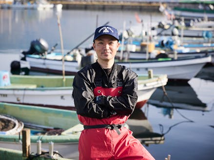 若手漁師　上田さん（２０代）