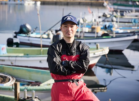 若手漁師　上田さん（２０代）