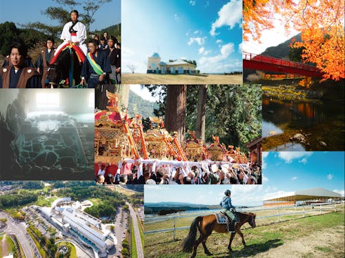 歴史ある祭りや名所。空は大きく空気が美味しい。