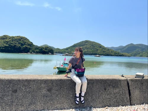 休日は、近くの島に遊びに行ったり…