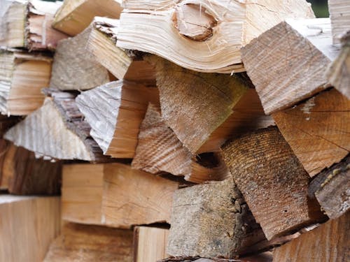 薪が積まれている風景は村では当たり前です。冬に薪ストーブで使ったりしますよ