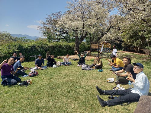 地域団体とのコラボイベント「まち歩き/ランチライムの様子」