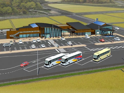 「道の駅」のイメージ図です!様々な機能を盛り込んだ地域の交流・まちづくりの拠点を目指しています!