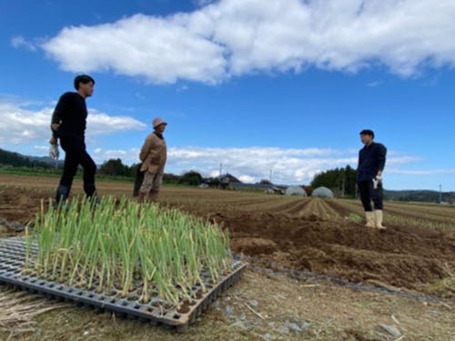 地元農家さんとの農業体験(遊ぶ広報の様子)