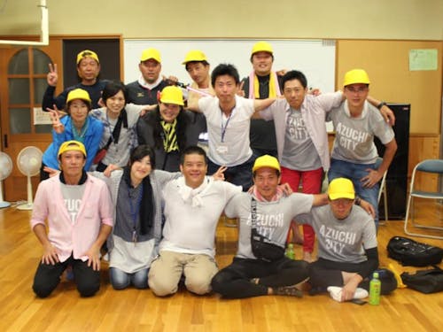 第1回開催後の集合写真。くたくただけど充実した一時。