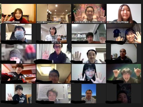 高田暮舎が行ったオンライン交流会の様子