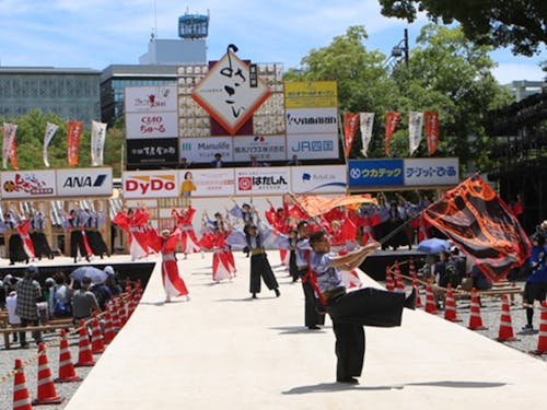 地域との交流のために立ち上げた、よさこいチーム「めごみ」