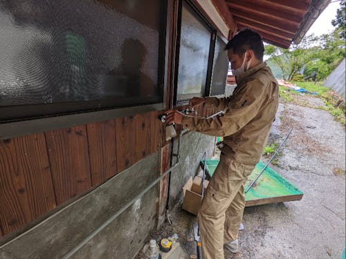 空き屋改装風景 水道改装
