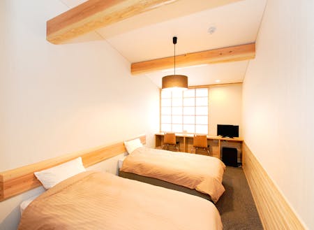 快適なWi-Fi環境とビジネスホテルタイプの客室も完備