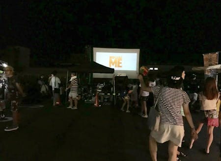 約300インチの野外シネマ