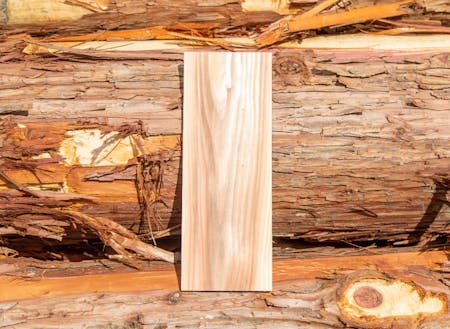 木材に優しい天然乾燥を用いて製造。 一般建材として利用可能な柱材、板材を扱っています。