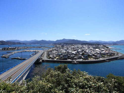 王子山公園からは、仙崎を一望できる、ぶら散歩もおすすめ