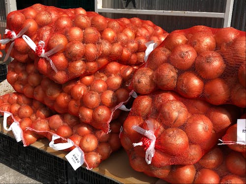 秋にはこんなふうに玉ねぎが売られています(笑)