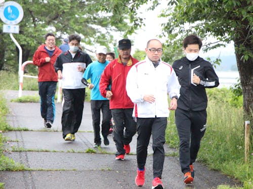 朝ランの様子です。