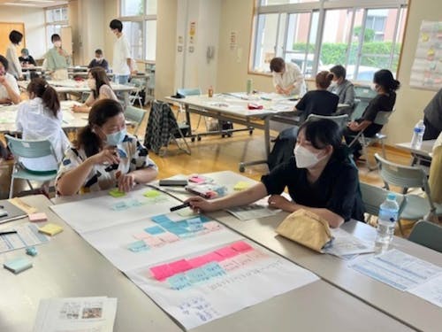 ワークショップでこれからのまちの活用について考える皆さん