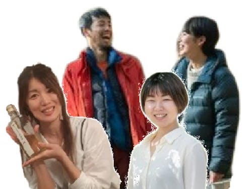 手前左から:田中さん、高濱さん 奥:村澤さんご夫妻