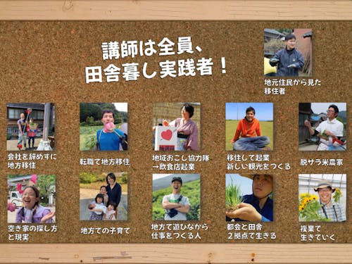 各回のゲストは全員、田舎暮し実践者!