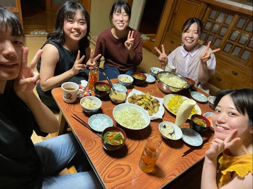 共同生活。広田町には美味しいお魚や野菜がたくさんあります