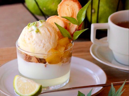 「林邸カフェ」では地産地消のメニューを提供