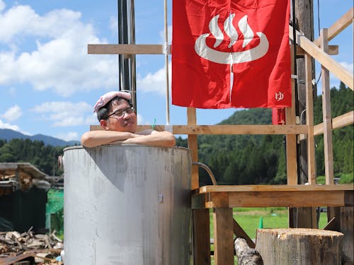 五右衛門風呂(活動拠点に設置)