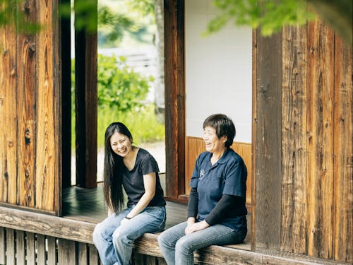 道の駅敷地内の「茅葺き屋根の家」