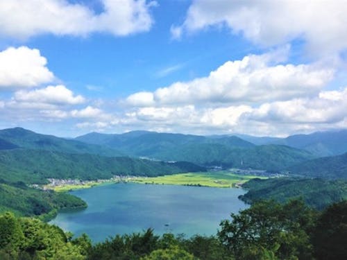 賤ケ岳から臨む余呉湖