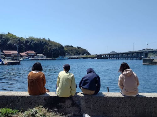 海を目の前にぼーっとすることも!