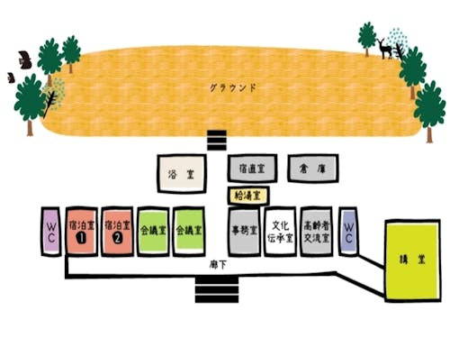 “こうのみね館”案内図