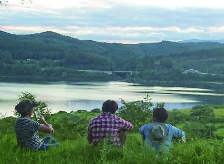 花山湖を望む風景