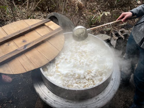 味噌づくりのための大豆準備