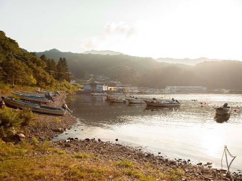 夕方の尾崎白浜漁港から見える景色が素晴らしい