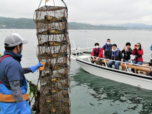海中熟成ワインを引き揚げるツアープログラム