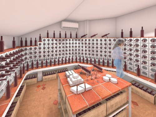 古民家の半分を朝ごはん、半分をワインショップに