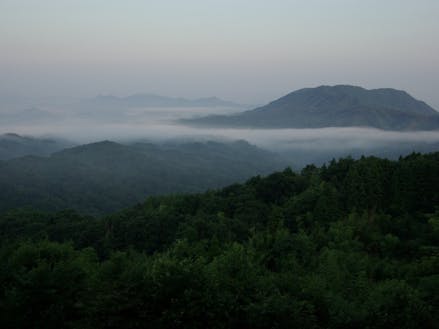 雲南市の森林と雲海