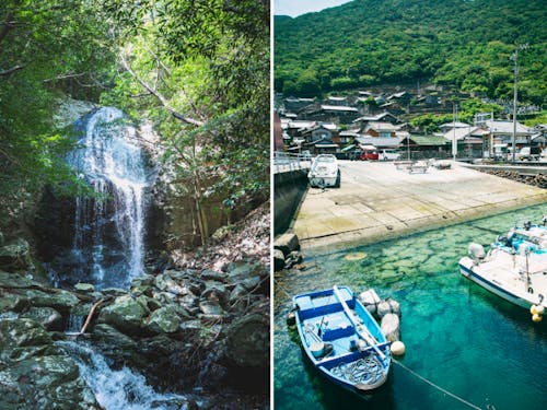 清流や透き通った海など自然豊か