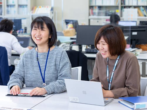 いつも笑顔で和やか。頼もしい担当職員です!