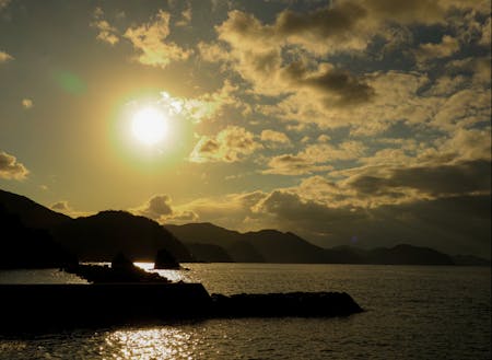 夕日の沈む日本海も絶景